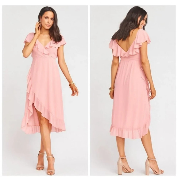 Show Me Your MuMu Granada Dress In Ballet Chiffon - Picture 2 of 12